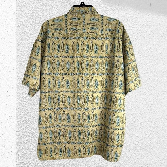 Vintage Pierre Cardin Men’s Shirt XL  100% Cotton Abstract Bohemian Menswear - Picture 4 of 8